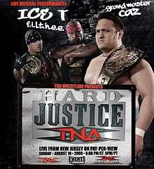 A poster featuring Samoa Joe and The Latin American Xchange posing with the TNA World Heavyweight and TNA World Tag Team Championship belts