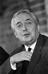 A photograph of Harold Wilson