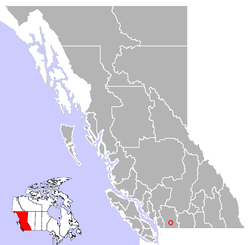 Location of Harrison Hot Springs in British Columbia
