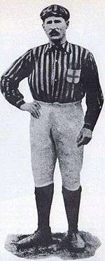 A black-and-white picture of Herbert Kilpin, the first captain of A.C. Milan