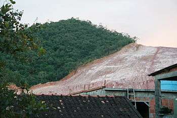 Defoestation of native rain forest in Rio de Janeiro City for extraction of clay for civil construction