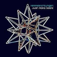 Cover of the album Himmelsrichtungen (Cardinal Points) by Argentine pianist and composer Juan Maria Solare. The cover was designed by British artist Alban Low. It depicts an abstract star in three dimensions, a kind of polyhedron.