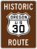 Historic U.S. Route 30 marker