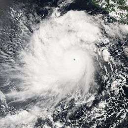 Image of a strong hurricane over the Pacific Ocean.