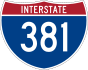 Interstate 381 marker