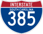 Interstate 385 marker