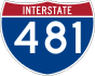 Interstate 481 marker