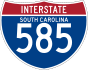 Interstate 585 marker