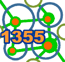 "1355" with network in background