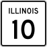 Illinois Route 10 marker