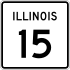 Illinois Route 15 marker