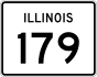 Illinois Route 179 marker