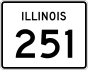 Illinois Route 251 marker
