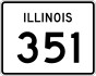 Illinois Route 351 marker