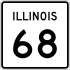 Illinois Route 68 marker