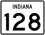 State Road 128 marker