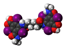 Space-filling model of the iocarmic acid molecule