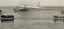 JL2 ditched in shallow water short of the runway at SFO in 1968.