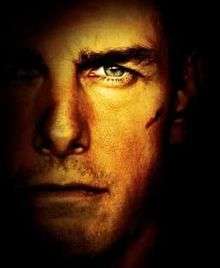 This is a scaled-down, low resolution, cropped image of the theatrical poster for the 2012 film Jack Reacher showing the face of actor Tom Cruise