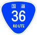 National Route 36 shield