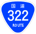 National Route 322 shield