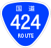 National Route 424 shield