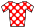 A red jersey with white polka dots.