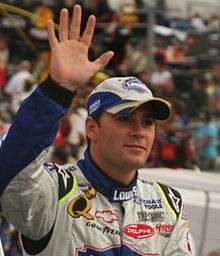 Jimmie Johnson at a race held at Bristol Motor Speedway in 2007