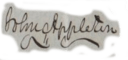Signature of John Appleton