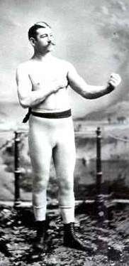 Irish American bare-knuckle boxer John L. Sullivan