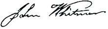 Signature of John Whitmer