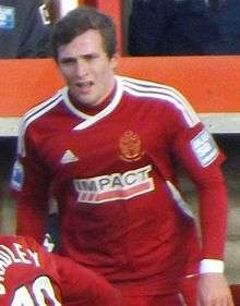 Josh Law playing for Alfreton Town in 2013