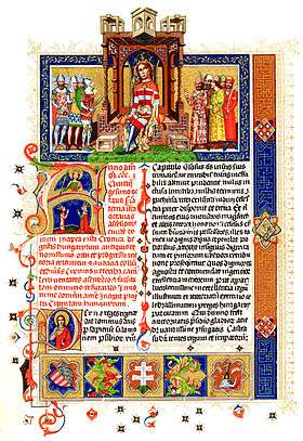 First page of the Illuminated Chronicle
