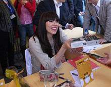 Morton at a book signing in Barcelona, April 2013