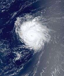 Satellite imagery of a well-defined hurricane with an eye feature visible