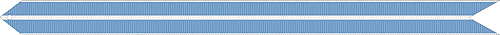 A light blue streamer with a horizontal white stripe in the center