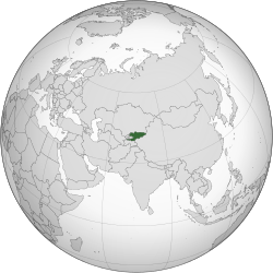 Location of  Kyrgyzstan  (green)