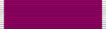 A purple military ribbon with a thick white line at each end