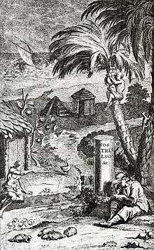 Drawing of houses on Rodrigues