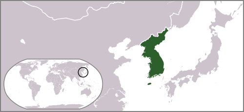 Satellite image of the Korean Peninsula