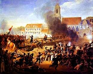 Battle of Landshut, 21 April 1809. Painting by Louis Hersent.