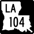 Louisiana Highway 104 marker