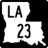 Louisiana Highway 23 marker