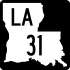 Louisiana Highway 31 marker