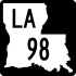 Louisiana Highway 98 marker