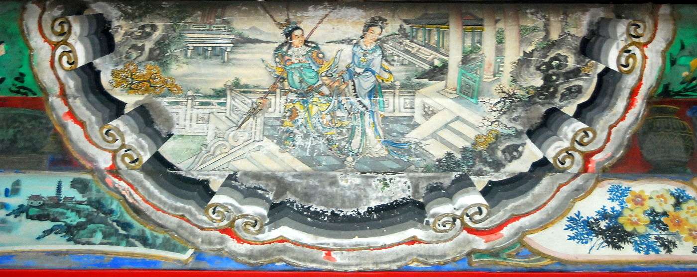 Depiction of Diaochan in the artwork at the Long Corridor, Forbidden City.