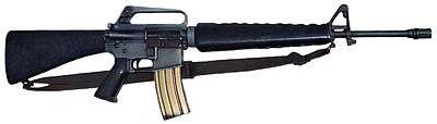 An M16 assault rifle.