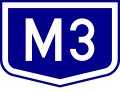 Hungarian M3 motorway shield