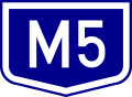 Hungarian M5 motorway shield