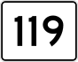 State Route 119 marker